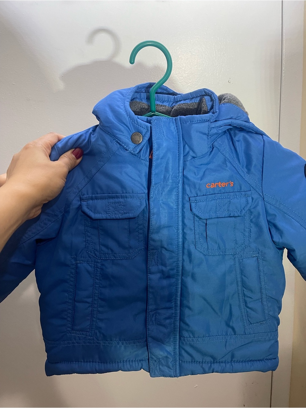 Carter's Bright Blue Hooded Puffer Jacket